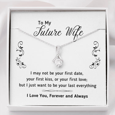 On Cloud Nine Gifts To My Future Wife Alluring Beauty Necklace with Message Card and Gift Box Included. Gift for Girlfriend or Fiance